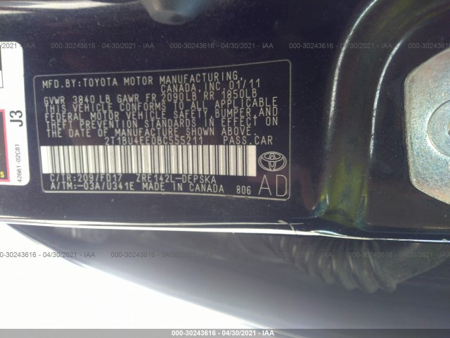 Photo 8 VIN: 2T1BU4EE0BC555211 - TOYOTA COROLLA 