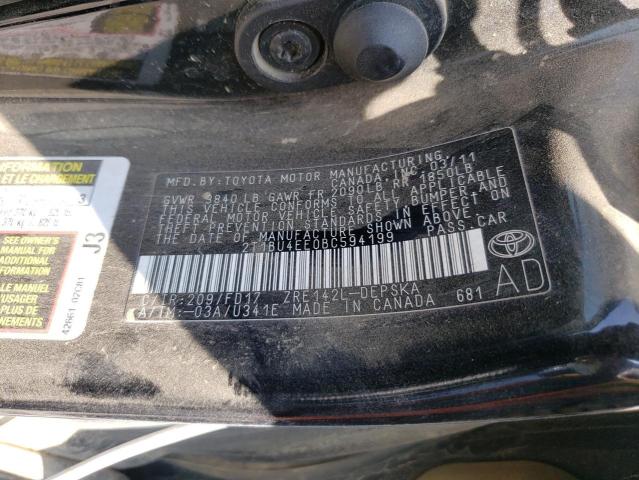 Photo 11 VIN: 2T1BU4EE0BC594199 - TOYOTA COROLLA BA 