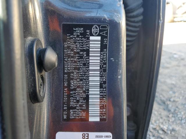 Photo 11 VIN: 2T1BU4EE0BC617481 - TOYOTA COROLLA BA 