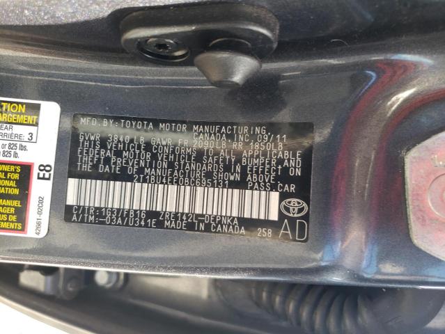 Photo 9 VIN: 2T1BU4EE0BC695131 - TOYOTA COROLLA BA 