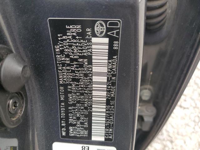 Photo 11 VIN: 2T1BU4EE0BC734249 - TOYOTA COROLLA BA 