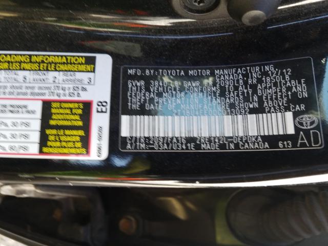 Photo 9 VIN: 2T1BU4EE0DC013092 - TOYOTA COROLLA S 