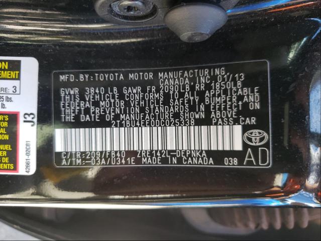 Photo 9 VIN: 2T1BU4EE0DC025338 - TOYOTA COROLLA BA 