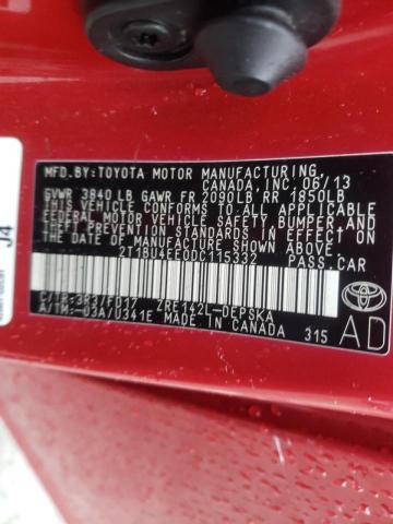 Photo 9 VIN: 2T1BU4EE0DC115332 - TOYOTA COROLLA BA 