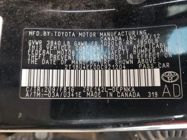 Photo 11 VIN: 2T1BU4EE0DC921204 - TOYOTA COROLLA 