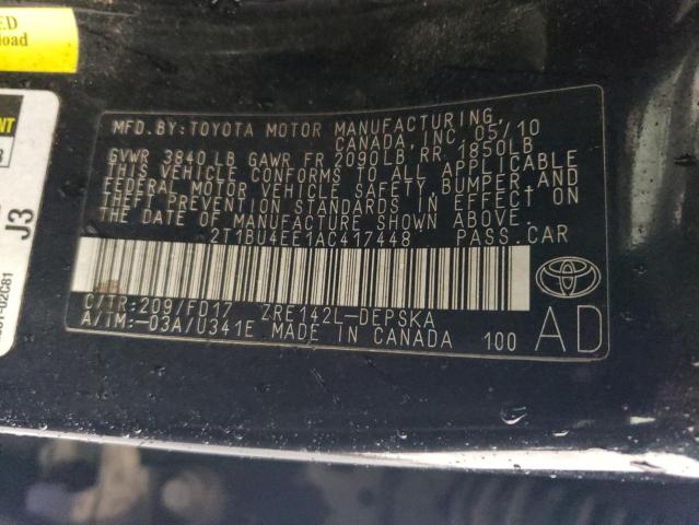 Photo 11 VIN: 2T1BU4EE1AC417448 - TOYOTA COROLLA 