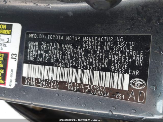 Photo 8 VIN: 2T1BU4EE1AC430541 - TOYOTA COROLLA 