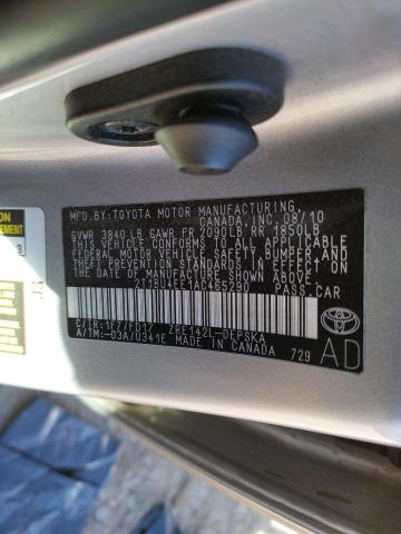 Photo 9 VIN: 2T1BU4EE1AC465290 - TOYOTA COROLLA BA 