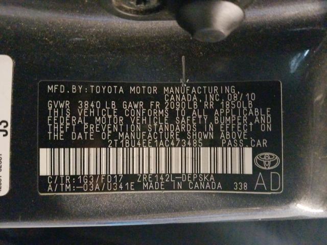 Photo 9 VIN: 2T1BU4EE1AC473485 - TOYOTA COROLLA BA 