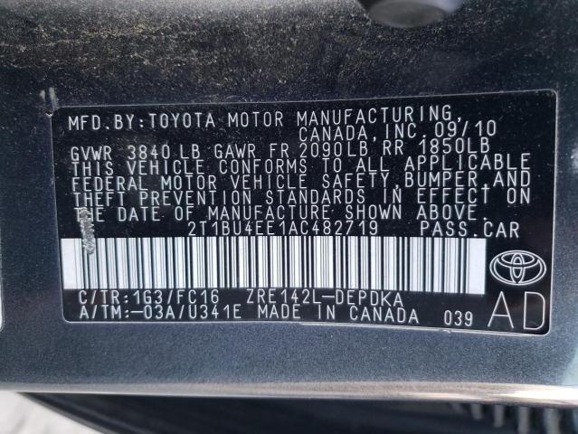 Photo 9 VIN: 2T1BU4EE1AC482719 - TOYOTA COROLLA 