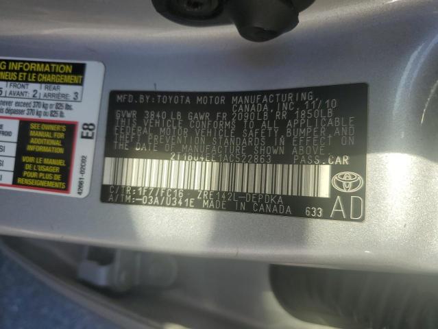 Photo 11 VIN: 2T1BU4EE1AC522863 - TOYOTA COROLLA 