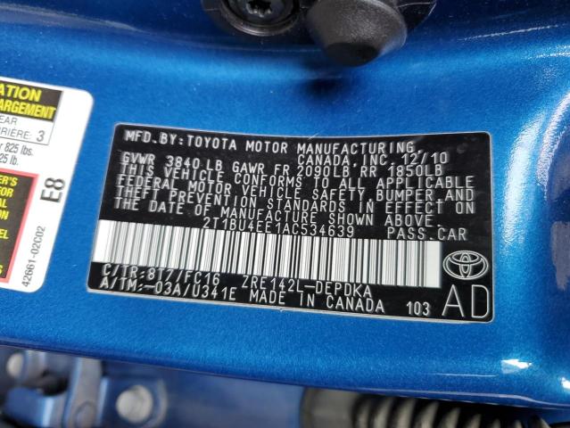 Photo 12 VIN: 2T1BU4EE1AC534639 - TOYOTA COROLLA BA 