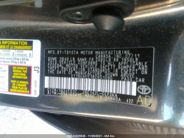 Photo 8 VIN: 2T1BU4EE1BC651090 - TOYOTA COROLLA 