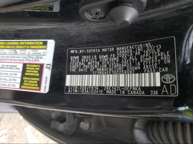 Photo 9 VIN: 2T1BU4EE1DC058087 - TOYOTA COROLLA BA 