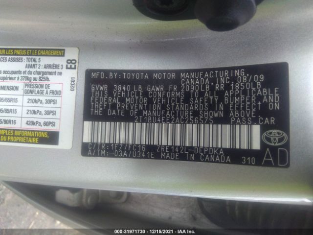 Photo 8 VIN: 2T1BU4EE2AC256575 - TOYOTA COROLLA 