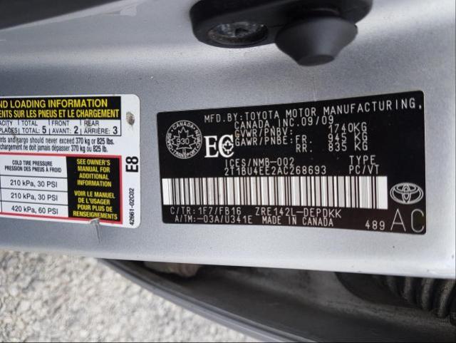 Photo 8 VIN: 2T1BU4EE2AC268693 - TOYOTA COROLLA BA 