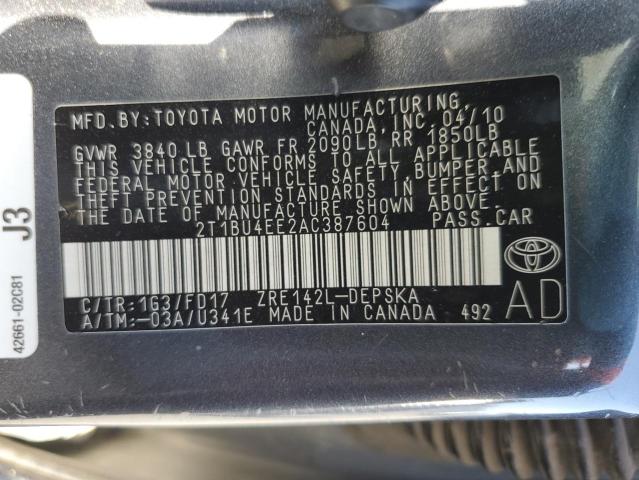 Photo 11 VIN: 2T1BU4EE2AC387604 - TOYOTA COROLLA 