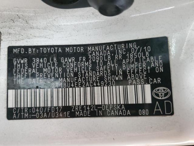 Photo 11 VIN: 2T1BU4EE2AC449230 - TOYOTA COROLLA 