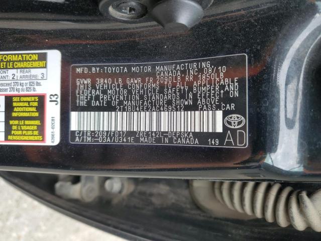 Photo 11 VIN: 2T1BU4EE2AC469512 - TOYOTA COROLLA BA 