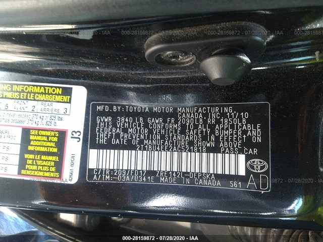 Photo 8 VIN: 2T1BU4EE2AC521818 - TOYOTA COROLLA 