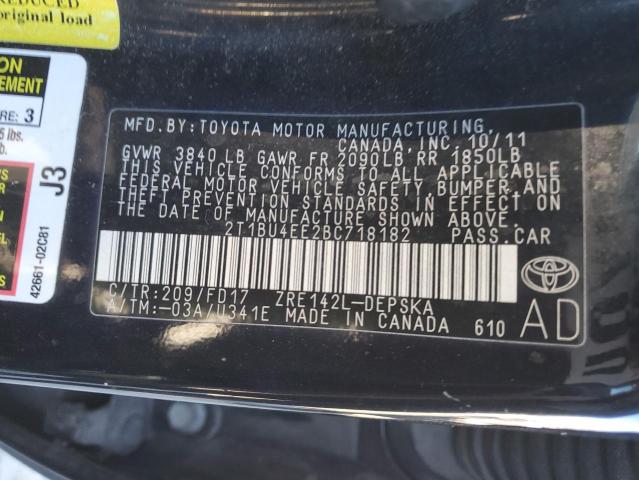 Photo 11 VIN: 2T1BU4EE2BC718182 - TOYOTA COROLLA 