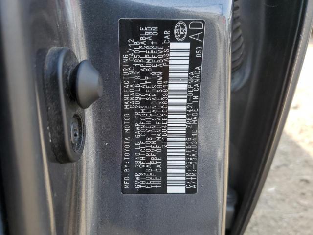 Photo 11 VIN: 2T1BU4EE2CC839814 - TOYOTA COROLLA 