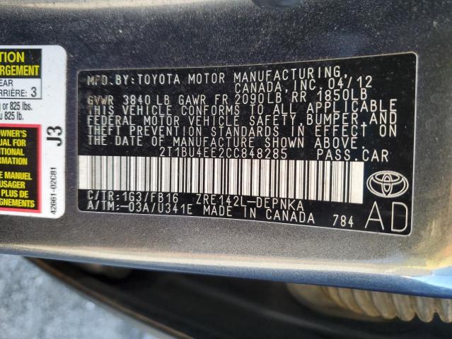 Photo 11 VIN: 2T1BU4EE2CC848285 - TOYOTA COROLLA 