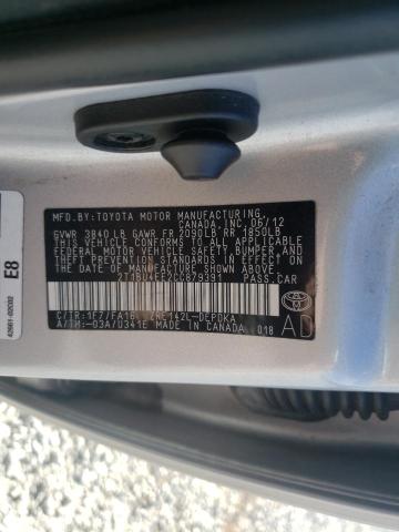 Photo 9 VIN: 2T1BU4EE2CC879391 - TOYOTA COROLLA BA 