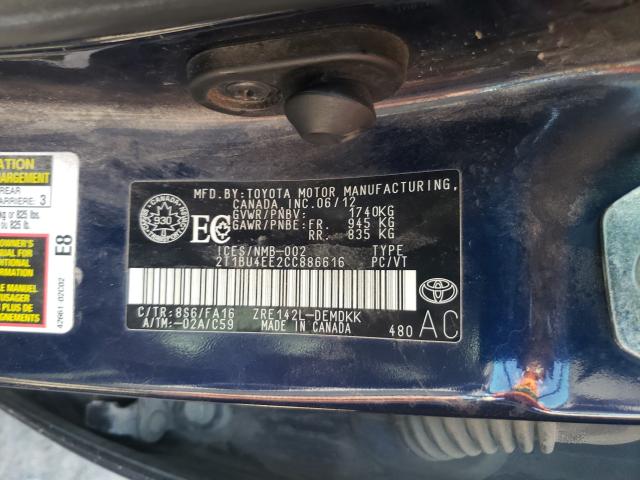 Photo 9 VIN: 2T1BU4EE2CC886616 - TOYOTA COROLLA BA 