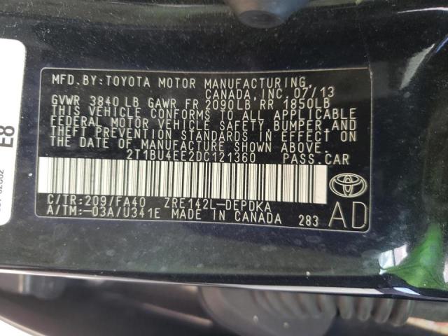 Photo 9 VIN: 2T1BU4EE2DC121360 - TOYOTA COROLLA BA 