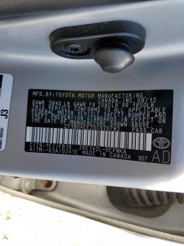 Photo 12 VIN: 2T1BU4EE2DC920782 - TOYOTA COROLLA BA 