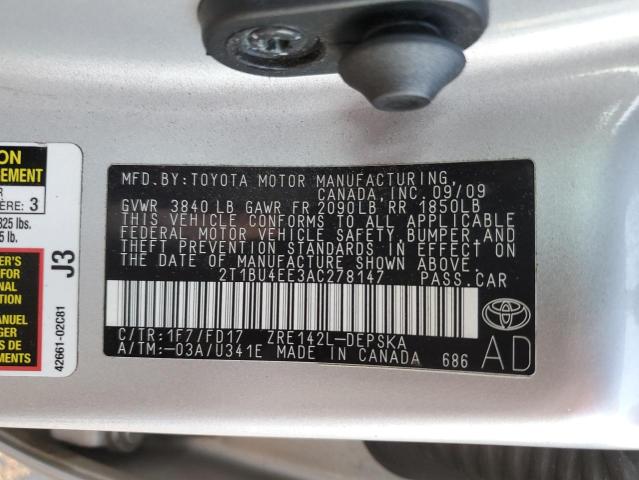 Photo 11 VIN: 2T1BU4EE3AC278147 - TOYOTA COROLLA BA 