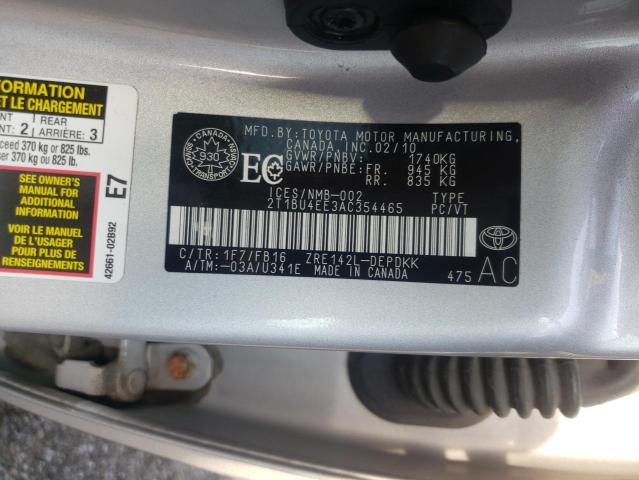 Photo 9 VIN: 2T1BU4EE3AC354465 - TOYOTA COROLLA BA 