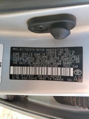 Photo 9 VIN: 2T1BU4EE3AC410789 - TOYOTA COROLLA BA 