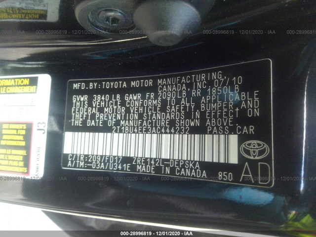 Photo 8 VIN: 2T1BU4EE3AC444232 - TOYOTA COROLLA 