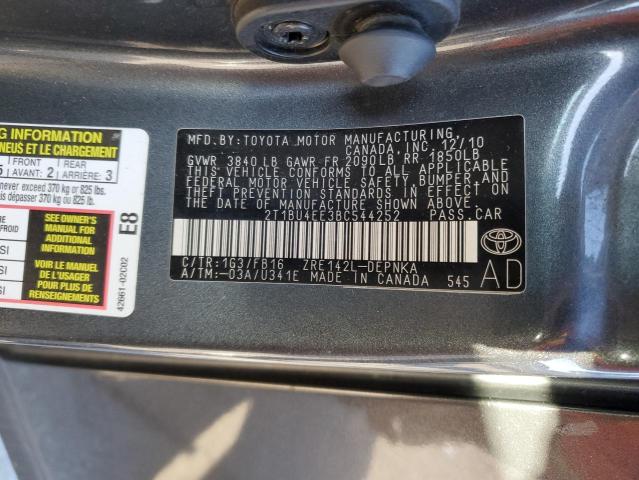 Photo 12 VIN: 2T1BU4EE3BC544252 - TOYOTA COROLLA 