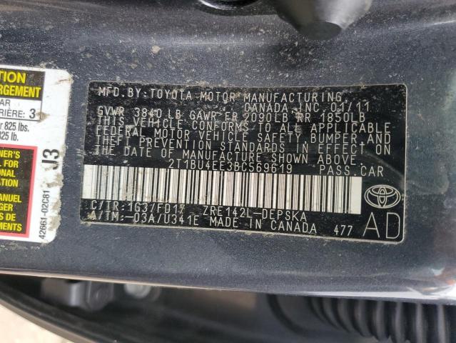 Photo 12 VIN: 2T1BU4EE3BC569619 - TOYOTA COROLLA BA 