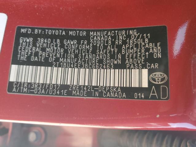 Photo 11 VIN: 2T1BU4EE3BC662463 - TOYOTA COROLLA 