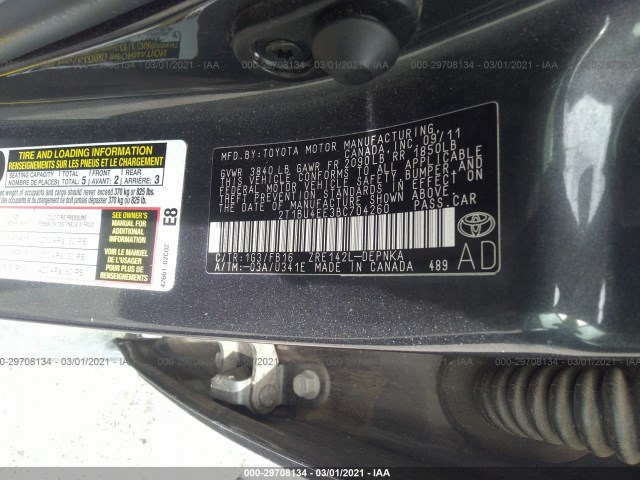 Photo 8 VIN: 2T1BU4EE3BC704260 - TOYOTA COROLLA 