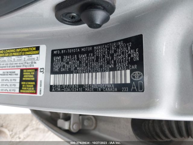 Photo 8 VIN: 2T1BU4EE3CC767750 - TOYOTA COROLLA 