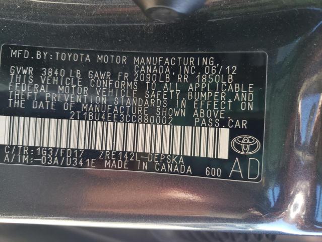 Photo 11 VIN: 2T1BU4EE3CC880002 - TOYOTA COROLLA BA 