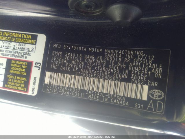 Photo 8 VIN: 2T1BU4EE3CC905027 - TOYOTA COROLLA 