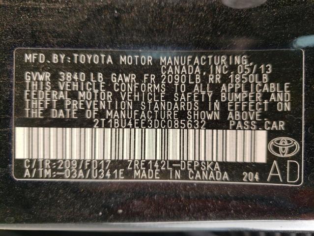 Photo 9 VIN: 2T1BU4EE3DC085632 - TOYOTA COROLLA BA 