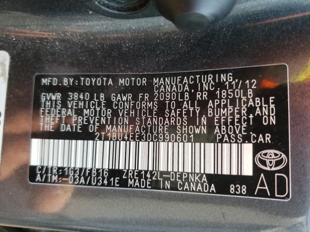 Photo 9 VIN: 2T1BU4EE3DC990601 - TOYOTA COROLLA BA 