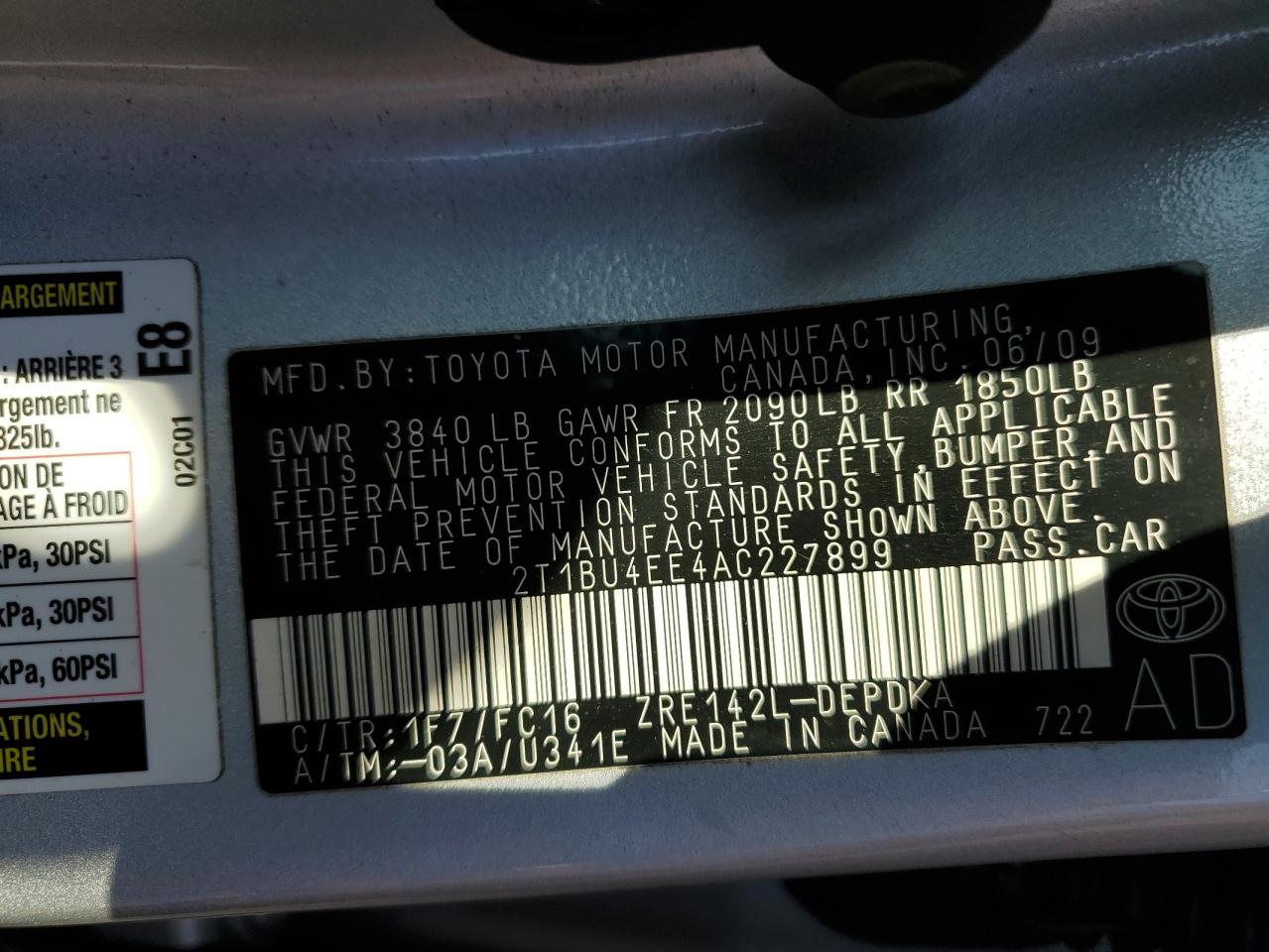 Photo 11 VIN: 2T1BU4EE4AC227899 - TOYOTA COROLLA 