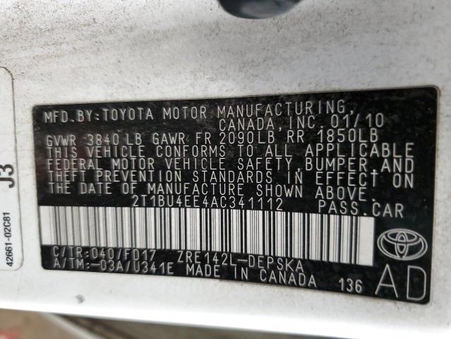 Photo 11 VIN: 2T1BU4EE4AC341112 - TOYOTA COROLLA 