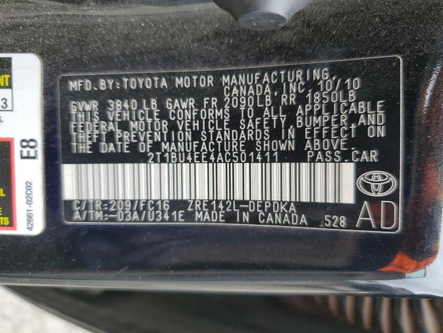 Photo 11 VIN: 2T1BU4EE4AC501411 - TOYOTA COROLLA BA 