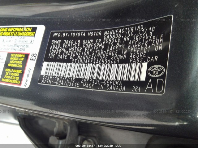 Photo 8 VIN: 2T1BU4EE4AC530441 - TOYOTA COROLLA 