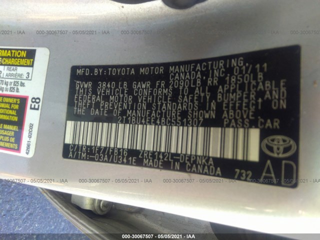 Photo 8 VIN: 2T1BU4EE4BC551307 - TOYOTA COROLLA 