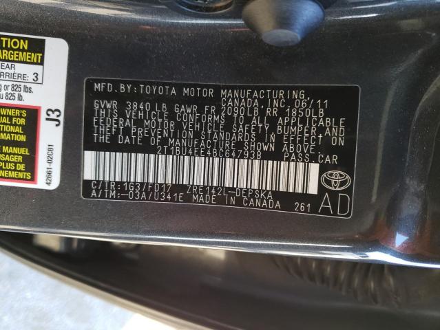 Photo 11 VIN: 2T1BU4EE4BC647938 - TOYOTA COROLLA S 